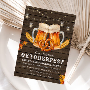 Invitation Fête de la Bière, Fête de l'Oktoberfest,