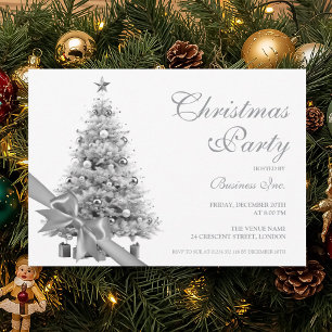 Invitation Fête de la Bow Arbre de Noël de l'entreprise