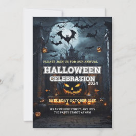 Invitation Fête de la Citrouille de la famille Halloween Invi