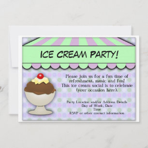 Invitation Fête de la crème glacée, Pastel Sweet Shoppe