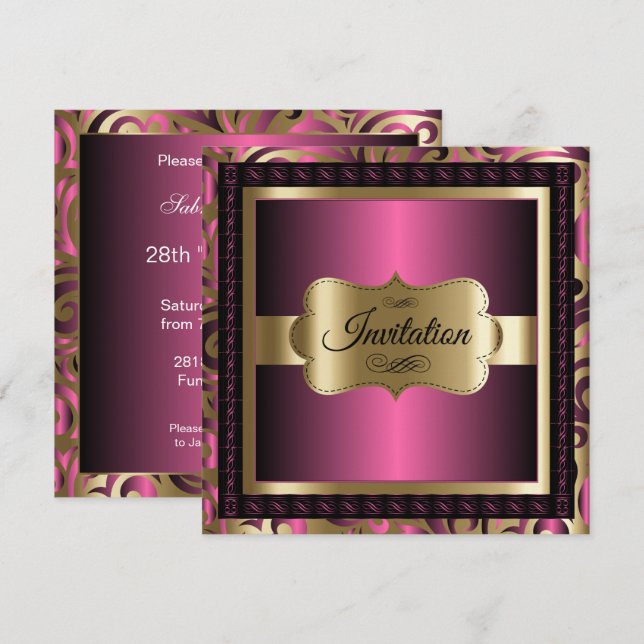 Invitation Fête de la fête à tout faire | Texte de bricolage (Devant / Derrière)