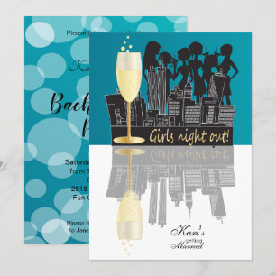 Invitation Fête de la Fête de la Nuit des Filles Bleu