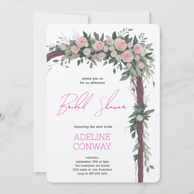 Invitation Fête de la Fête des mariées du jardin de Spring Ga (Devant)