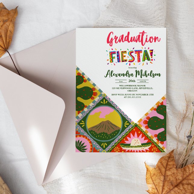 Invitation Fête de la fête mexicaine des diplômés (Créateur téléchargé)