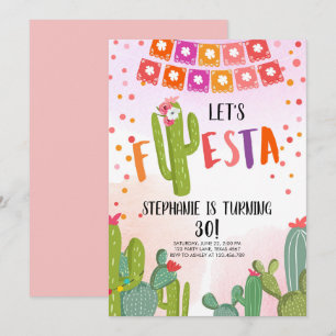 Invitation Fête de la Fiesta : Anniversaire adulte mexicain d