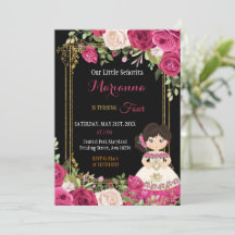 Fête de la Fille Rose et Rouge Mexicaine Floral