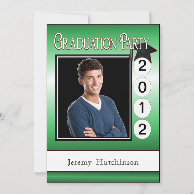 Invitation Fête de la graduation moderne Date photo personnal (Devant)