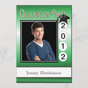 Invitation Fête de la graduation moderne Date photo personnal