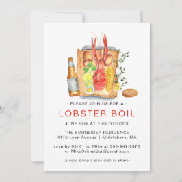 Invitation Fête de la langouste d'été | Cuisine en plein air 
