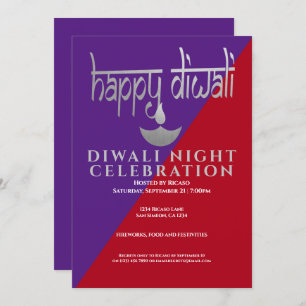 Invitation Fête De La Lumière De Diwali