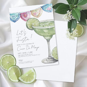 Invitation Fête de la Margarita aquarelle Cinco De Mayo