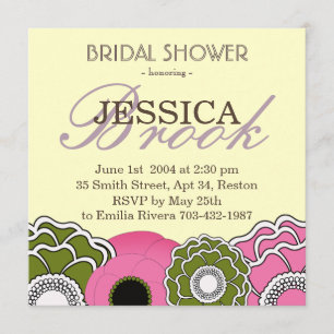 Invitation Fête de la mariée de jardin de ressort