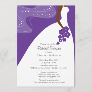 Invitation Fête de la mariée gracieuse de jeune mariée