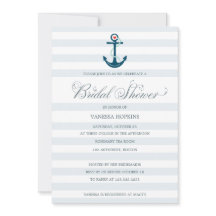 Fête de la mariée nautique moderne élégante