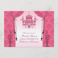 Fête de la mariée rose de rideaux en lustre et en