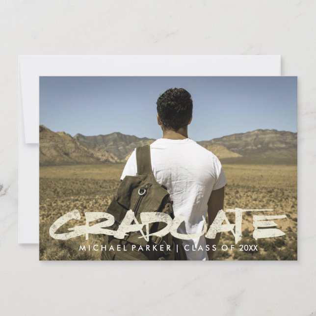 Invitation Fête de la masculine de texte moderne en difficult (Devant)