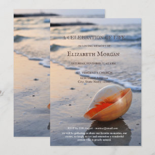 Invitation Fête de la Mer Coquillage de Plage Célébration de 