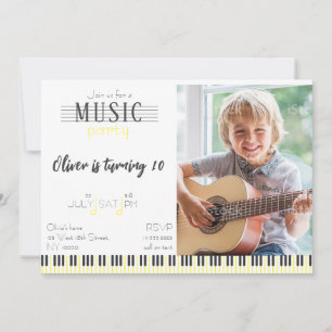 Invitation Fête de la musique couleur Anniversaire