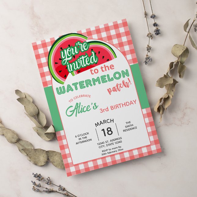 Invitation Fête de la pastèque (Créateur téléchargé)