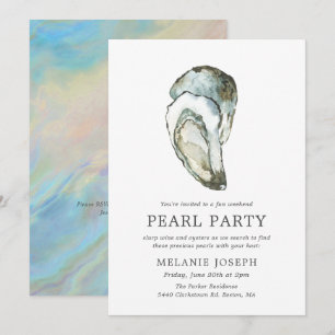 Invitation Fête de la Perle d'Huître Style Opale