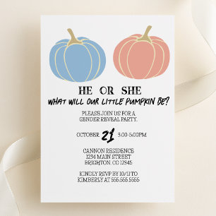Invitation Fête de la petite Citrouille Halloween