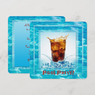 Invitation Fête de la piscine d'été