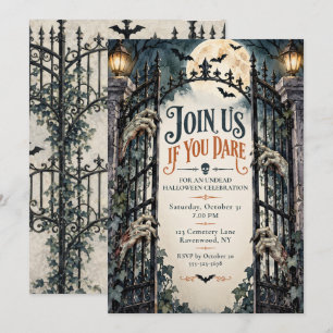 Invitation Fête de la Porte Ensorcelée d'Halloween