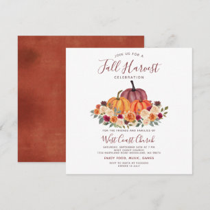 Invitation Fête de la récolte d'automne, Fall Fest, Communaut