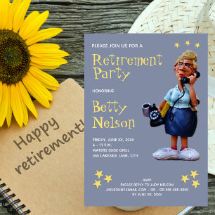 Invitation Fête de la retraite - Elle est une étoile !