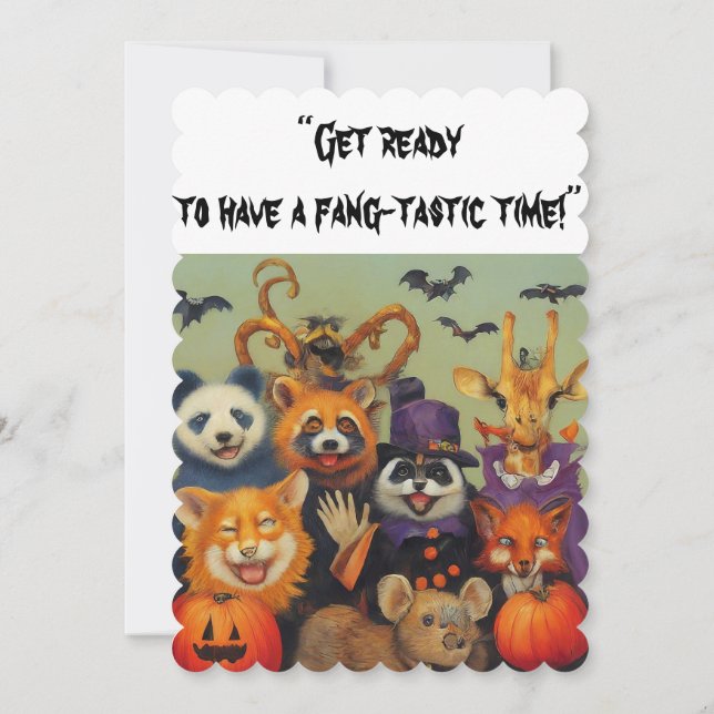 Invitation Fête de la robe fantaisie d'Halloween pour enfants (Dos)
