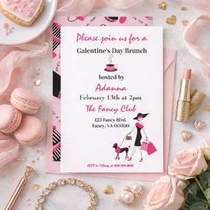 Invitation Fête de la Saint-Galentin Brunch Fancy