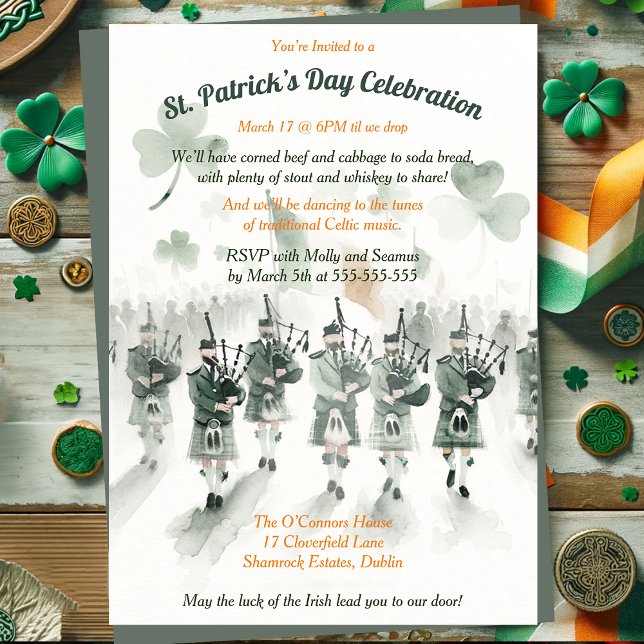 Invitation Fête de la Saint-Patrick (Créateur téléchargé)