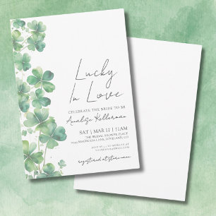 Invitation Fête de la Saint-Patrick Chanceux en amour : Récep
