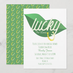 Invitation Fête de la Saint-Patrick Chanceux Lip Vert pour En