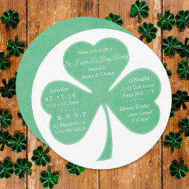 Invitation Fête de la Saint-Patrick du Shamrock lunatique