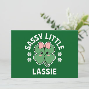 Invitation Fête de la Saint-Patrick Petite Fille Sassy Enfant