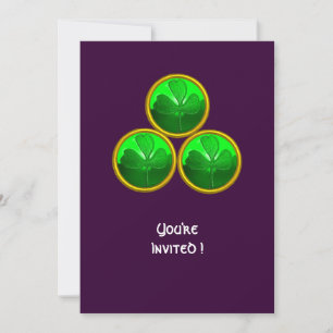 INVITATION FÊTE DE LA SAINT-PATRICK TRÉFLE TRINITÉ