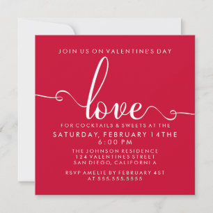 Invitation Fête de la Saint Valentin