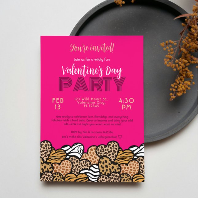 Invitation Fête de la Saint-Valentin au coeur Poster de anima (Créateur téléchargé)