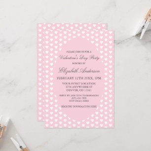 Invitation Fête de la Saint-Valentin aux cœurs roses