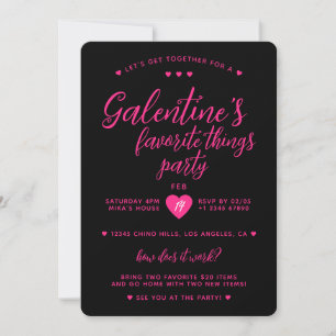 Invitation Fête de la Saint-Valentin des choses préférées de
