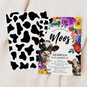 Invitation Fête de la Vache Florale 'Avez-vous entendu les MO