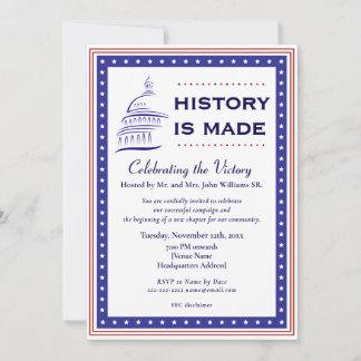 Invitation Fête de la victoire « L'histoire est faite » au Ca
