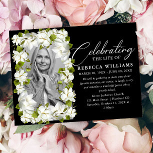 Invitation Fête de la vie au minimum floral