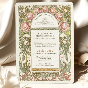 Invitation Fête de la vie en fleurs par Alphonse Mucha