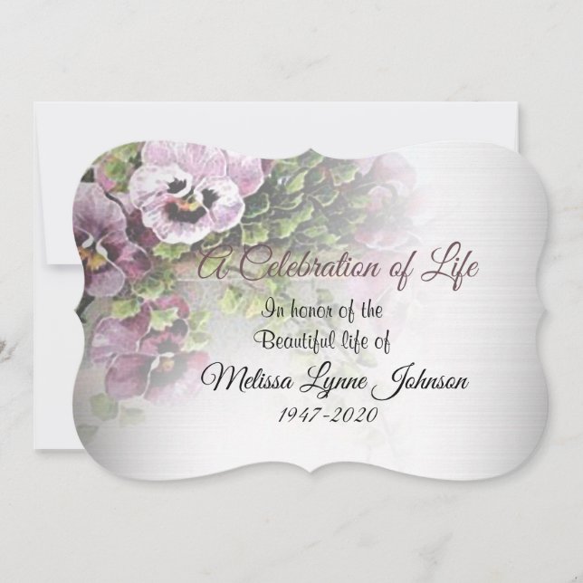 Invitation Fête De La Vie, Jardin De Pansy (Devant)