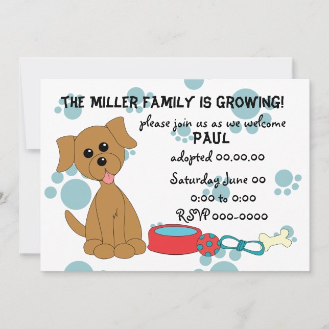 Invitation Fête de l'adoption des chiots ! (Devant)