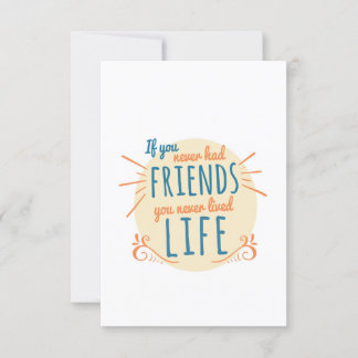 Invitation Fête de l'amitié pas d'amis pas de vie