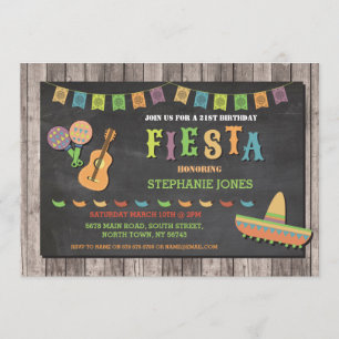 Invitation Fête de l'Anniversaire du Mexique Parti Casquette 
