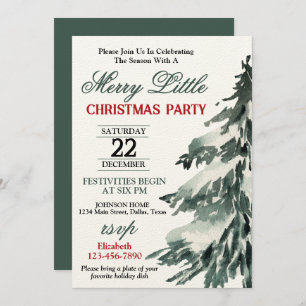 Invitation Fête de l'arbre de Noël